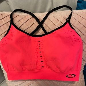 Champion Sports Bra size medium orange with black